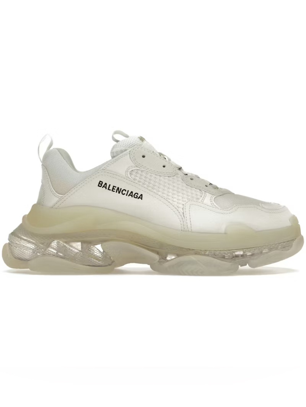 Balenciaga White Cream Triple-Stacked Sneakers